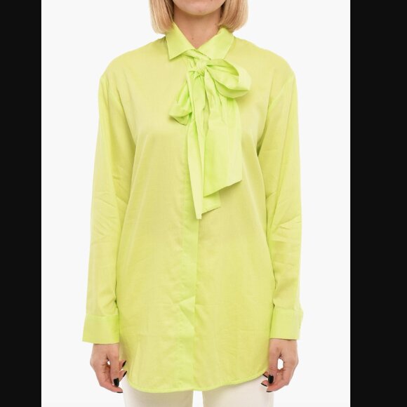 Samsoe Samsoe Long Sleeved ASTA Shirt With Ribbon Neck - Picture 1 of 4